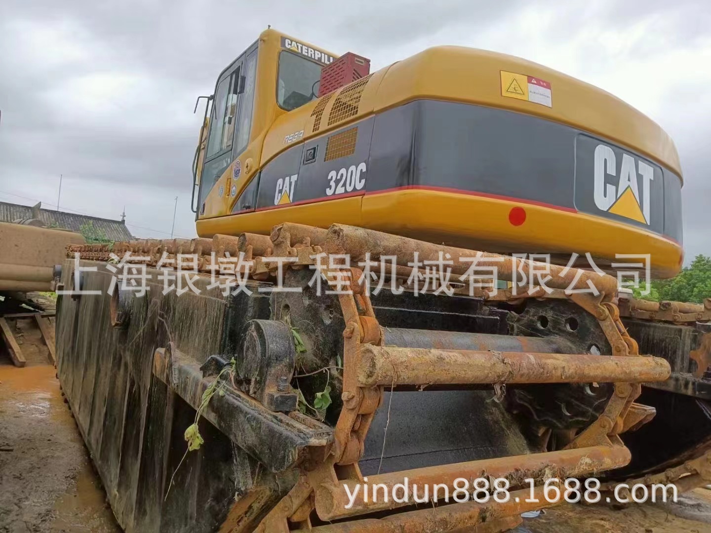 水挖  现货出售二手水陆两用清理河道卡特320C船挖