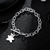 Bracelet stainless steel hip-hop style suitable for men and women, universal jewelry for beloved, accessory, with little bears