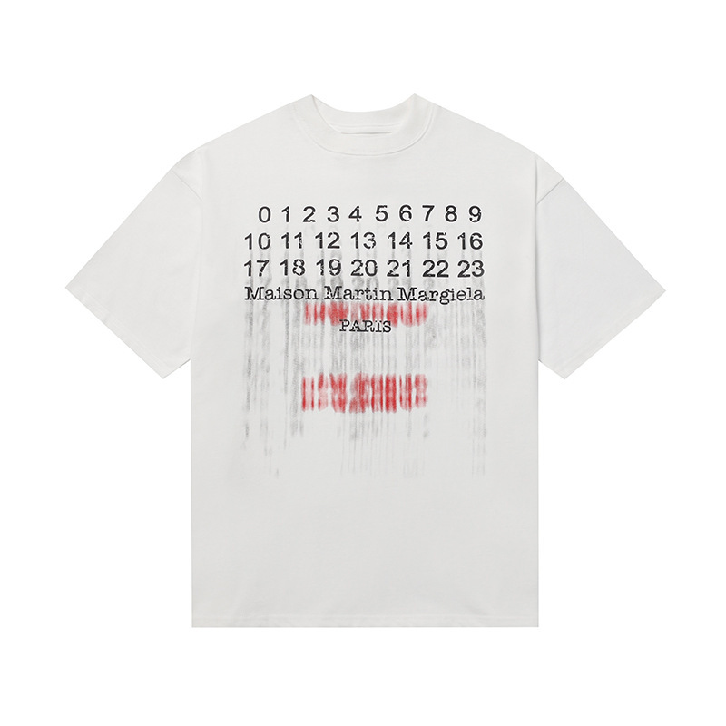24SS 新デジタルパターンラウンドネックメンズとレディースのトレンディな半袖コットンカジュアル T シャツシリーズ|undefined