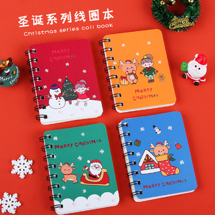 A7 Christmas rollover coil book student portable pocket notebook office notebook diary Christmas gift