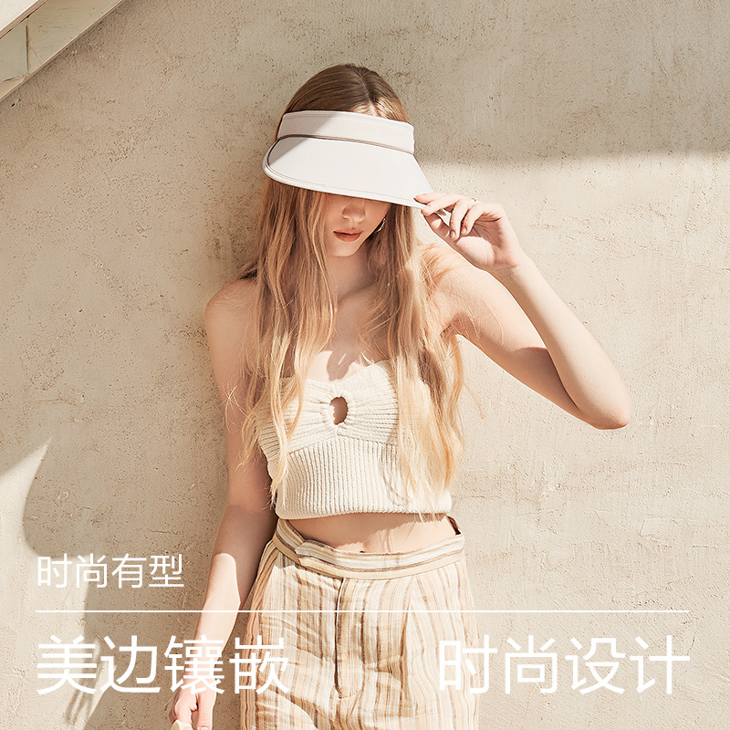 KK & uvno protector solar sombreado para mujer 2024 nuevo estilo verano techo vacío sol protección UV sombrero de ala grande