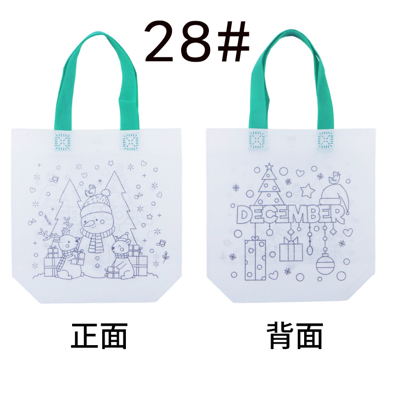 Bolsa de tela no tejida para graffiti, fiesta infantil, manualidades, pintura a mano, coloreado, bolso RPET CPCE