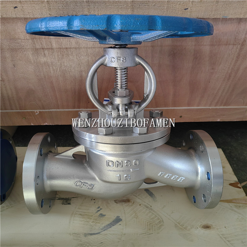 304不锈钢蒸汽截止阀 J41W-25P J41Y-25P 不锈钢法兰截止阀