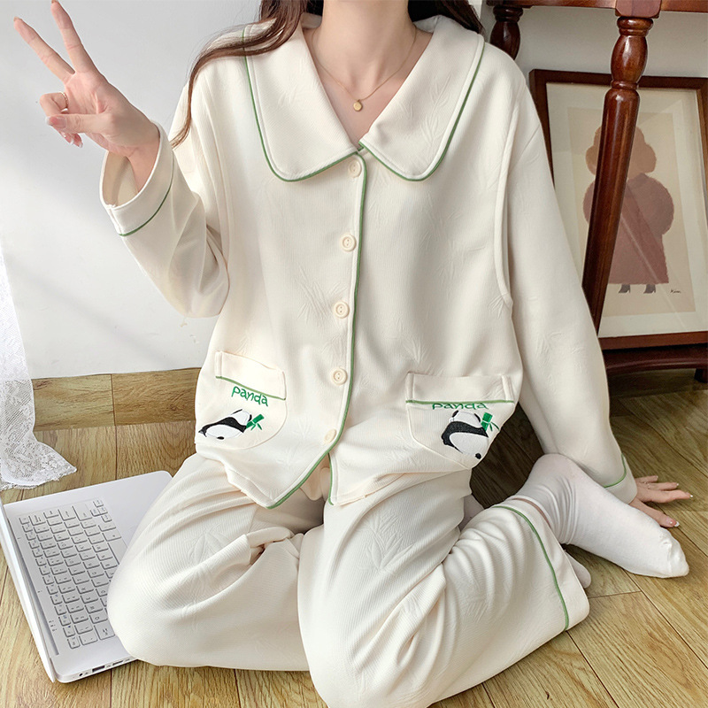 Nursing pajamas spring and autumn confinement clothing autumn air cotton pregnant women postpartum nursing new long sleeve side open autumn and winter suit Nursing pajamas spring and autumn confinement clothing autumn air cotton pregnant women postpartum nursing new long sleeve side open autumn and winter suit