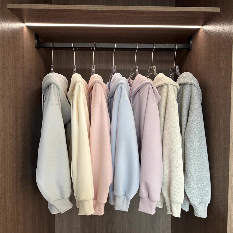 Shandong Jimo Women's Hoodie Jacket 2026 Spring New Fashion Loose Hooded Top Korean Style Thin Cardigan