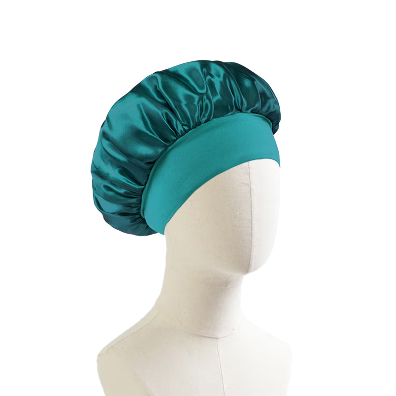 Gorro de Noche de Satén para Mujer con Borde Ancho para Dormir y Cuidado del Cabello image 23
