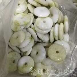 蓝田玉平安扣批发玉石地摊车挂会销礼品玉佩男女款时尚玉坠挂件