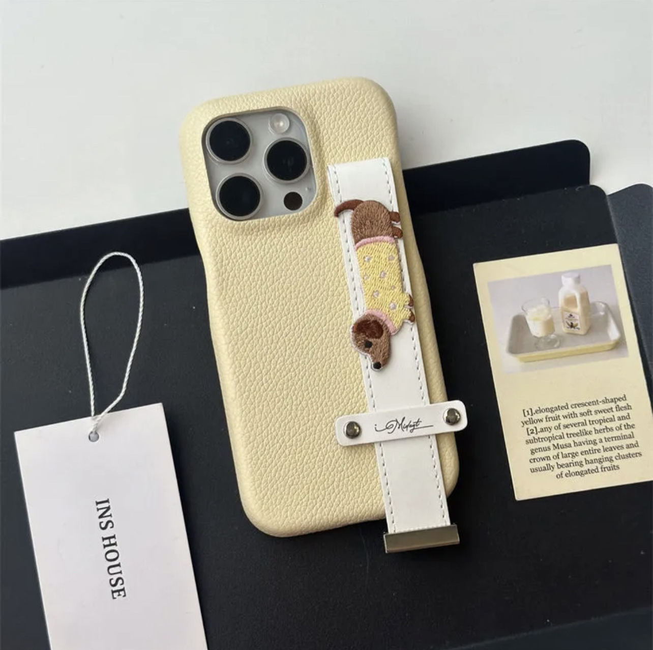 Ins nueva pulsera de perro salchicha de color sólido para iPhone 15ProMax funda para teléfono móvil 14 Apple 13Pro Mujer 12