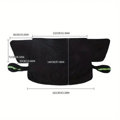 Winter Sunshade, Snow Shield, Anti-Freeze | Car snow shield - 6-magnet-thickened-model-green-ears-extra-large-size