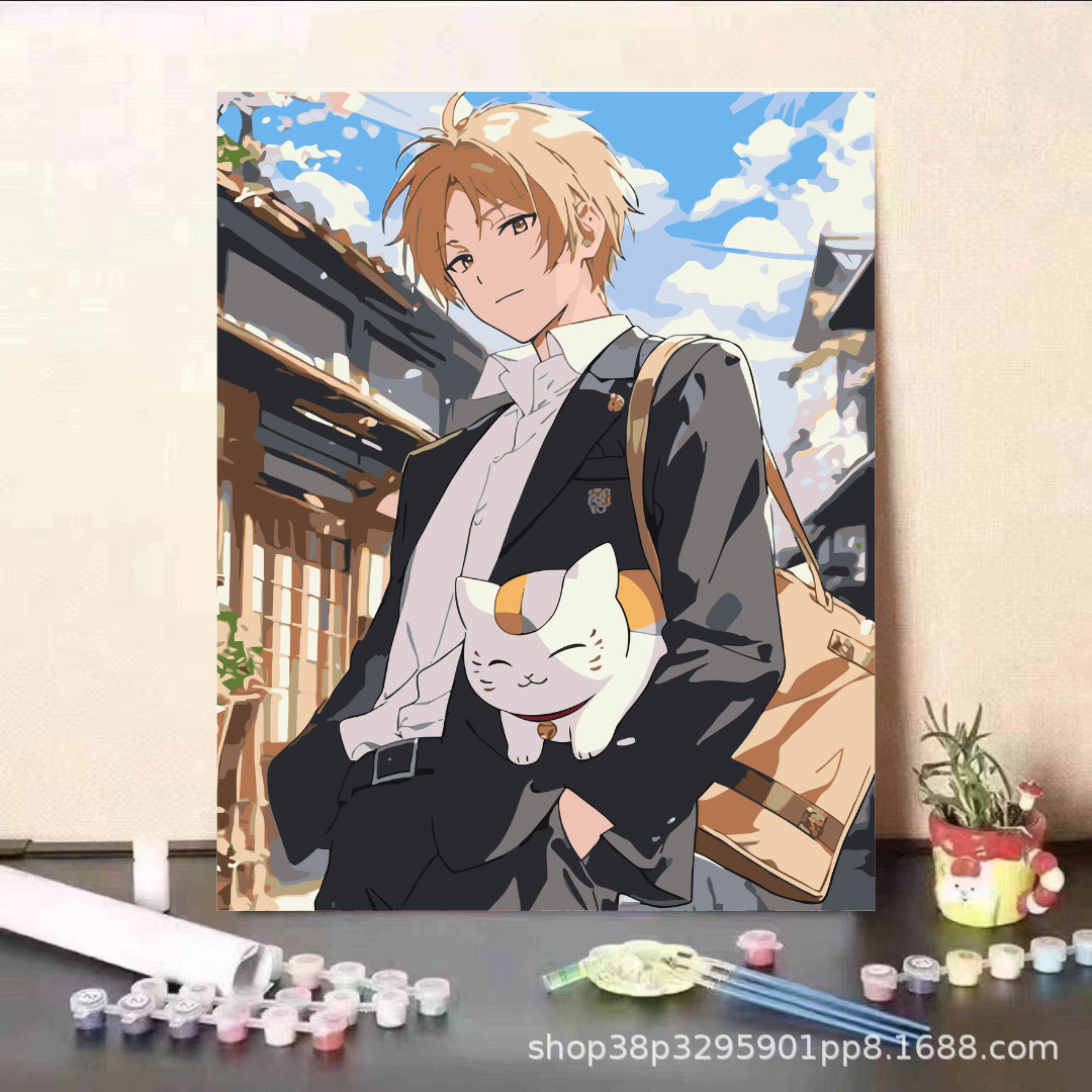 DiDi [al por mayor] pintura al óleo digital dibujos animados dibujos animados pinturas decorativas hechas a mano 40 * 50