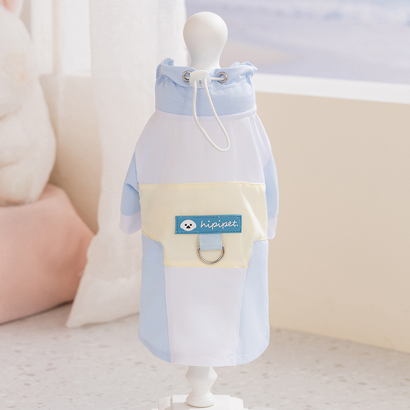 Ropa de protección solar de malla fina de primavera y verano, ropa de perro de peluche bichon de tamaño pequeño y mediano, chaleco, ropa fresca, ropa para mascotas