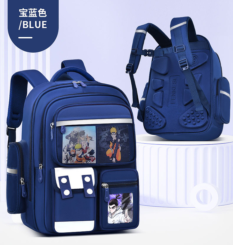 2024 nuevo niño de escuela primaria niñas niños 123 a seis grados bolsas escolares de carga de protección de espalda portátil