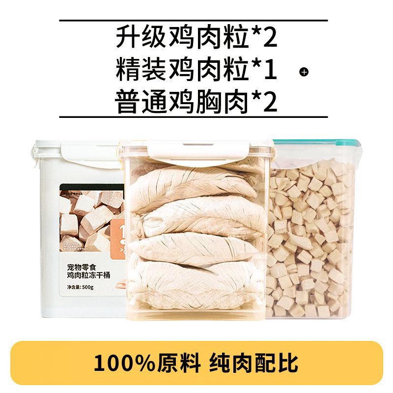 ◎▽【2.5kg 실속 세트 (통 포장)】 닭고기 큐브 + 닭가슴살 2500g◎▽