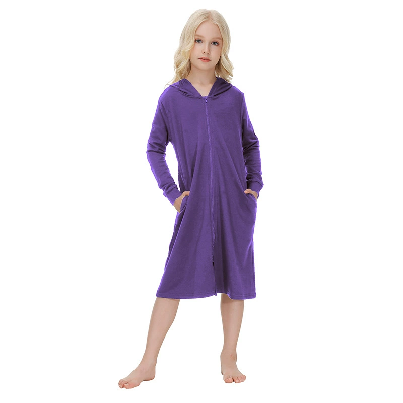  Cartoon demi-season comfortable pijama for men and women with zipper, long bathrobe, European style, for teenagers