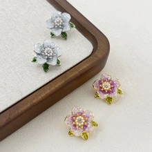 Горный чай, универсальные серьги из жемчуга, свежая сумка, французский стиль, стиль высшего качества, стиль легкой роскоши, цветочный
