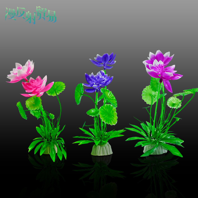 Paisaje de piscina de flores falsas, decoración de paisajismo de flores artificiales de loto, sensación de loto de pegamento, decoración de paisajismo de hojas de loto de loto