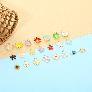 Cross-Border small fresh color small flower bell key chain candy color key ring pendant women's bag pendant