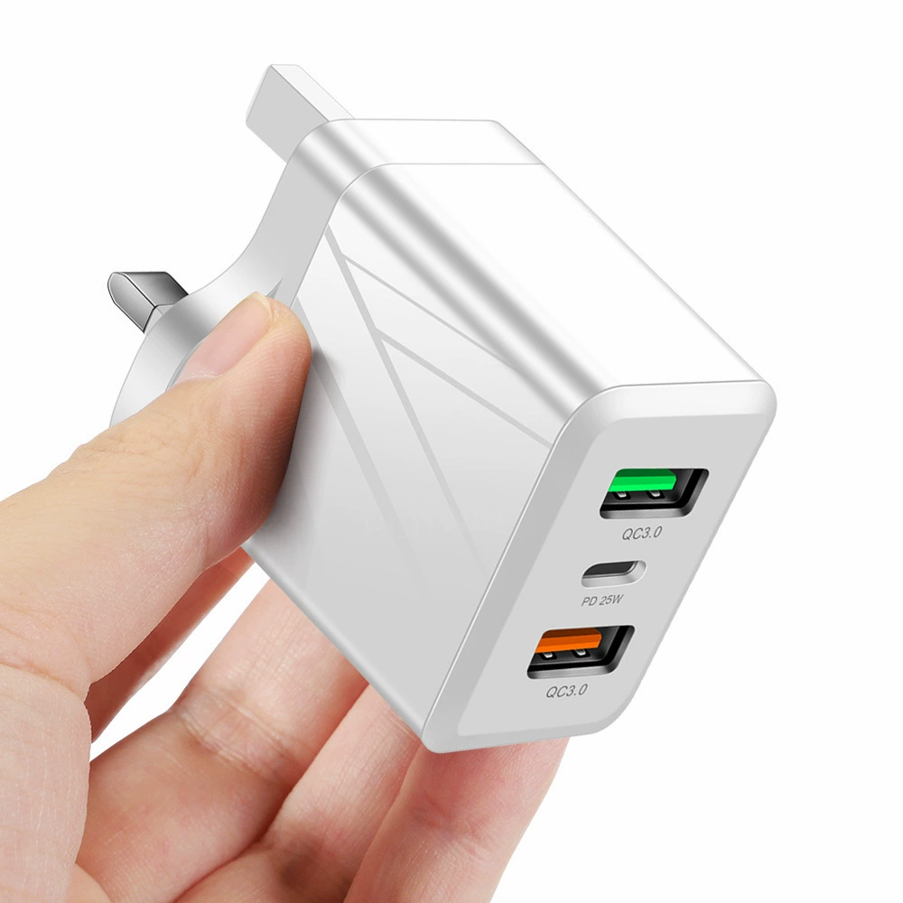 Зарядное устройство для быстрого зарядки телефона 45W с двумя USB QC3.0+PD25W Европа