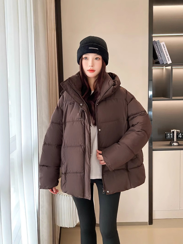 韩版休闲短款羽绒棉服女小个子冬季棉衣2025学院风加厚面包服外套|undefined