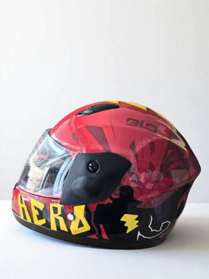 Motosiklet kaskı (dəbilqə) – Children's Motorcycle Helmet Electric Vehicle - red-flower