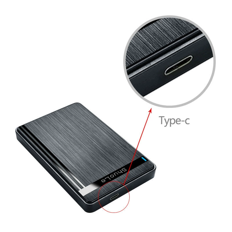 Корпус для внешнего жесткого диска Type-C 2,5-дюймовый SSD твердотельный диск корпус SATA внешний корпус для ноутбука
