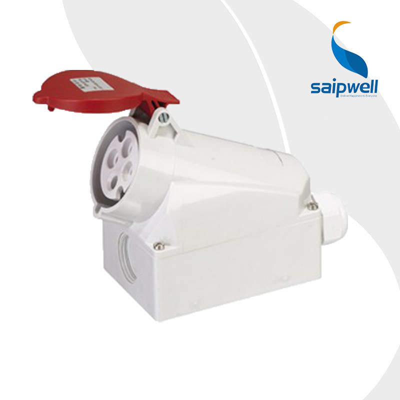 斯普威尔厂家直销SP-1557防水明装插座 IP44工业插座 欧标防水插