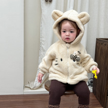 蔗梨童装女童冬装外套2025新款洋气加绒儿童衣服一岁宝宝套装穿搭