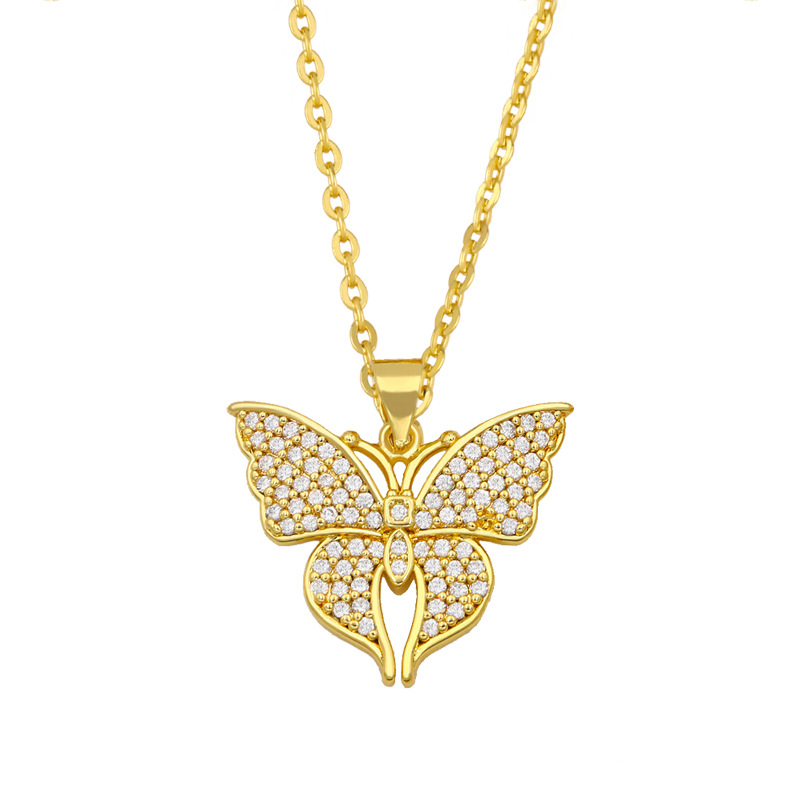 Fashion Butterfly Pendant Necklace display picture 4