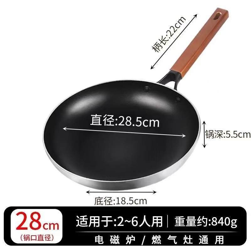 Pan antiadherente, sartén comercial especial, estufas de gas para estufa electromagnética doméstica de gran tamaño de restaurante de carne