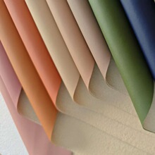 环保沙丁纹皮革PVC人造革酒盒文具箱包包装家居沙发皮革