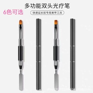 Nail art double-head dual-use glue pen round head pen flat head phototherapy pen glue pen water glue pen carving pen manufacturers cross border