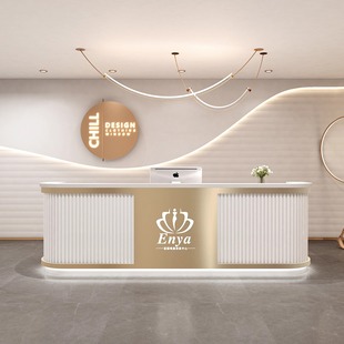 Simple Modern Cashier Shop Small Internet Celebrity Clothing Store Stainless Steel Beauty Salon Bar Reception Counter