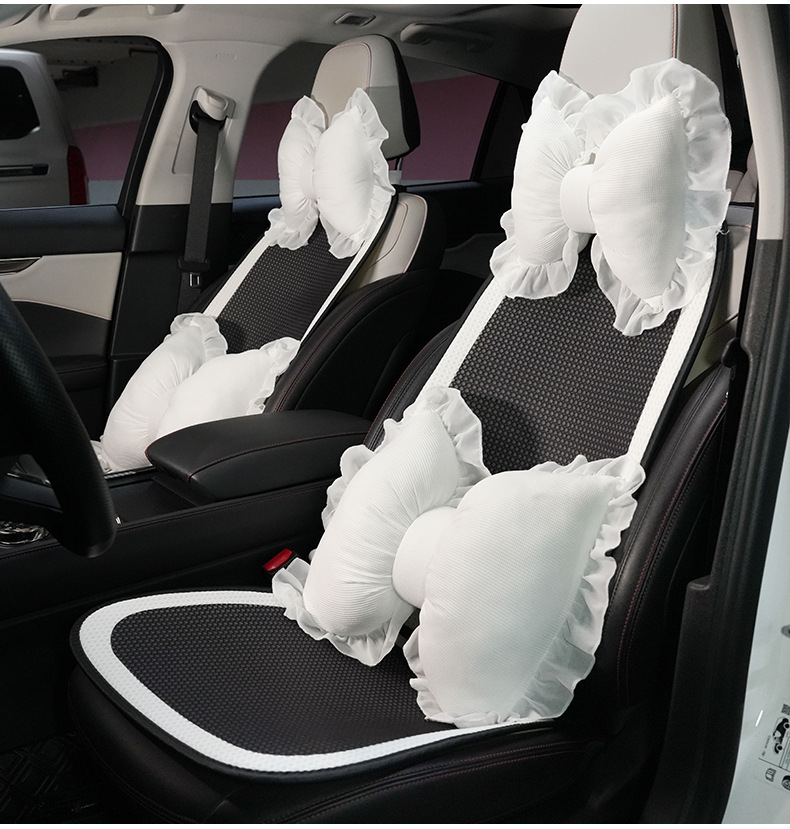 Car Headrest and Lumbar Support, Comfortable and Breathable, Suitable for All Seasons, Car Neck Pillow, Cross-Border Simple Car Cushion