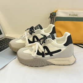 7CM内增高女2025新款春季百搭轻便学生休闲运动鞋爆款阿甘鞋A9910