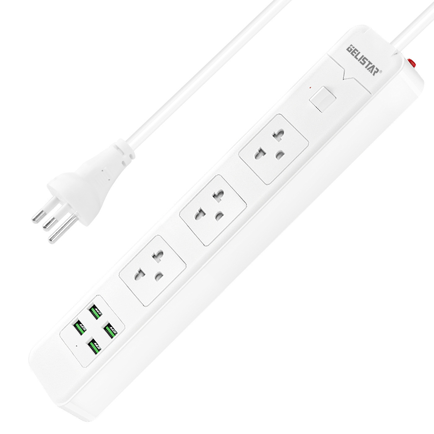 跨境专供新款泰式插板拖线板多孔位带USB插线板排插外贸插座