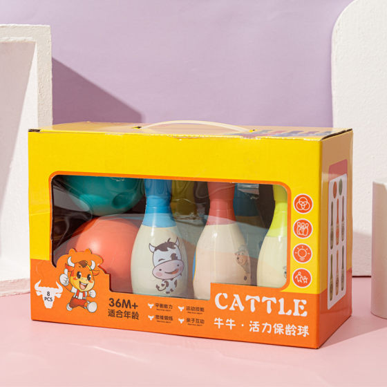 Children's bowling toy gift box parent-child interactive indoor fun boxed agency gift stall delivery