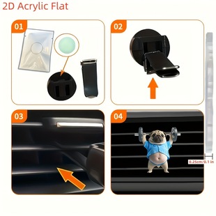 Foreign Trade Cross-Border Finished Product Ventilation Clip Car Decoration Aromatherapy Cute Acrylic Waterproof Decorative Fragrance