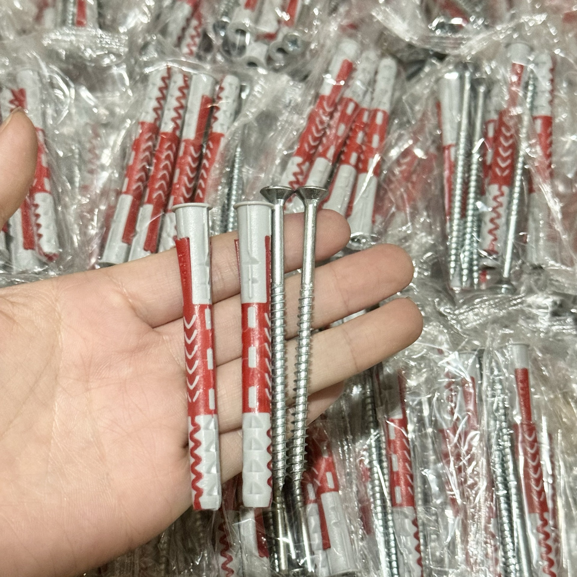 ♔100个 膨胀螺丝国产慧鱼同款螺栓膨胀管空心砖气块管锚栓涨