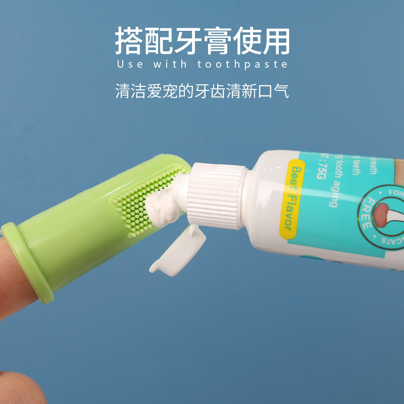 Cepillo de dientes para mascotas, cepillo de limpieza bucal para perros, suministros de limpieza dental para gatos y perros al por mayor, cuidado bucal para mascotas