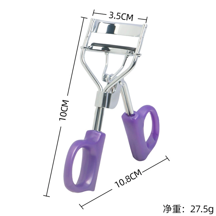 Eyelash Curler, Plastic-Handled Metal Clamp, Compact 8.6 cm, Assorted Colors