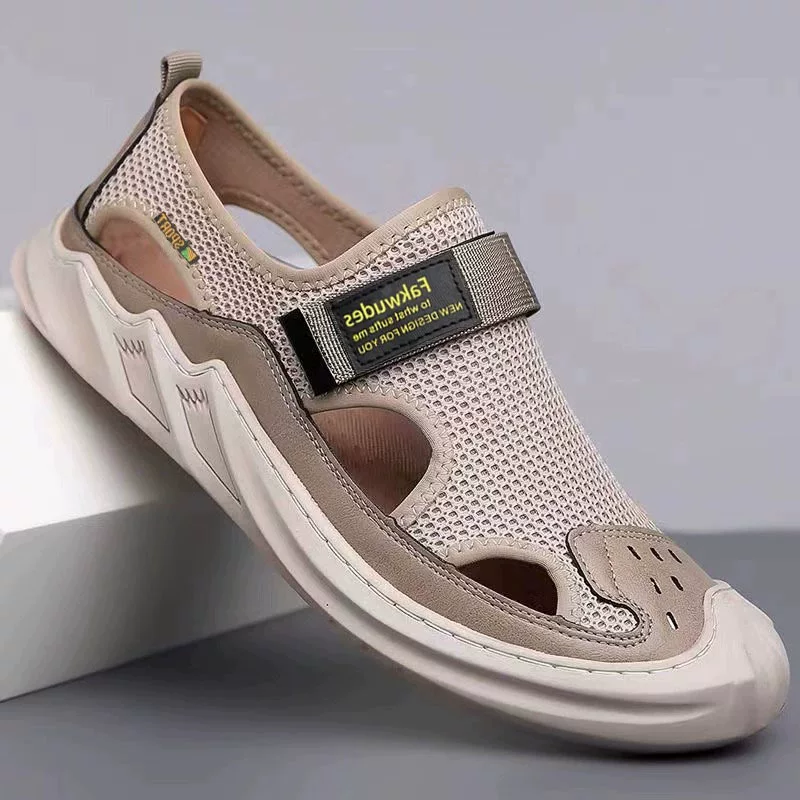 Fashionable trend sandals, sports mesh breathable beach footwear for leisure, shoes, wholesale, soft sole