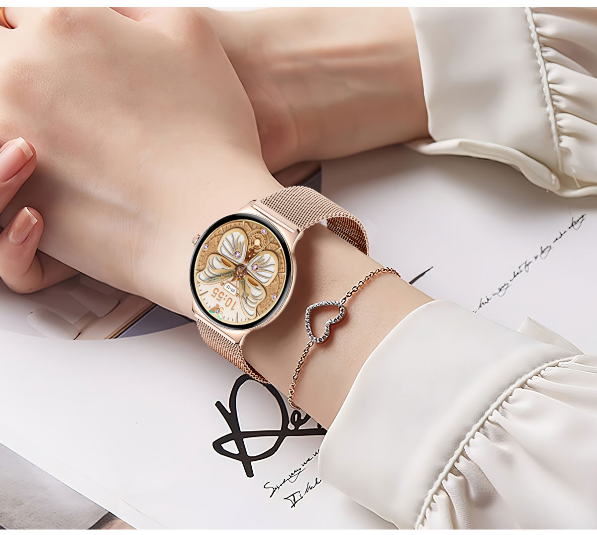 Smartwatch Pour Femme Avec Suivi De Santé Et Appel Bluetooth_voghion.com