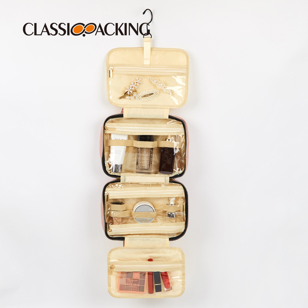 Bolsa de almacenamiento de herramientas cosméticas multifuncionales al por mayor de fábrica de gran capacidad impermeable material de viaje portátil simple bolsa de cosméticos