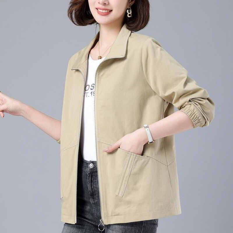 Middle-aged mother casual coat women's 2024 autumn new loose plus size fashionable age-reducing jacket trendy Middle-aged mother casual coat women's 2024 autumn new loose plus size fashionable age-reducing jacket trendy