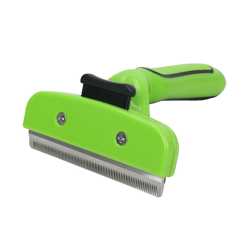 Peine para mascotas verde y negro, peine de agujas para desenredar, desenredar el pelo y eliminar el pelo suelto, peine para perros Teddy Golden Retriever, fabricante de peines para mascotas