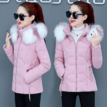 棉衣2023加厚新款显瘦修身棉服女短款大外套冬季毛领大码棉袄女小