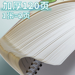 加厚A5線圈本油畫風筆記本子獎勵學生日記本高顏值橫線記事本批發