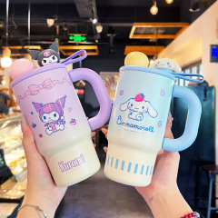 サンリオ クロミ アイスバーカップ 2025年新作 女性用 高見えストローカップ ハンドル付き 大容量 保温カップ