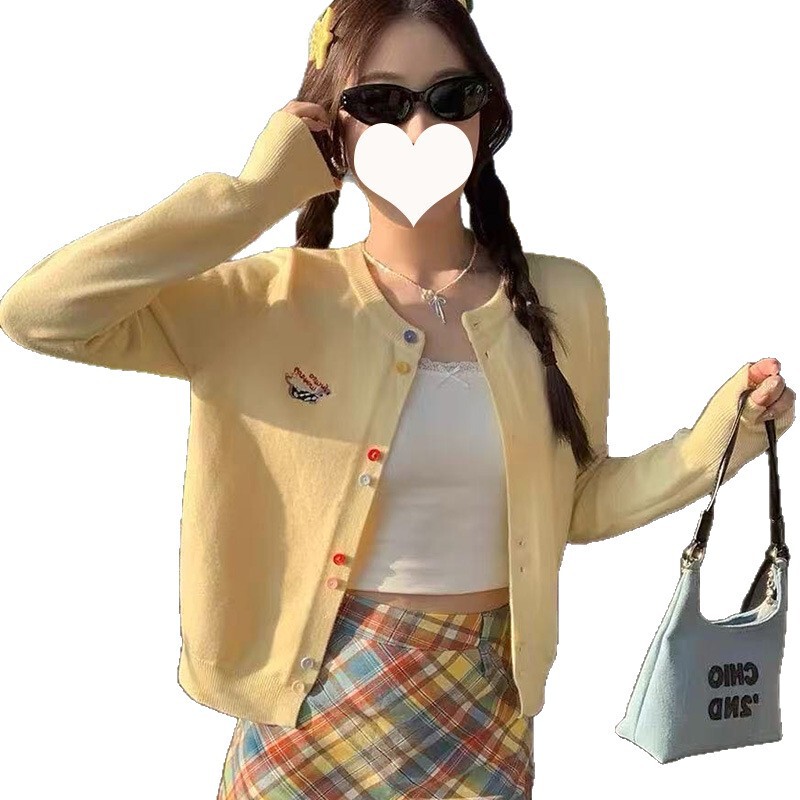气质时尚潮流年轻毛织针织外套开衫女装春秋外搭上衣新款毛衣工厂|undefined
