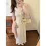 夏季碎花法式气质长裙